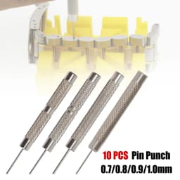 10 Pcs Iron Pin Punch 0.7-1.0mm Watch Strap Belt Bracelet Remover Adjust Gadget For Repairing Hand Manual Tools