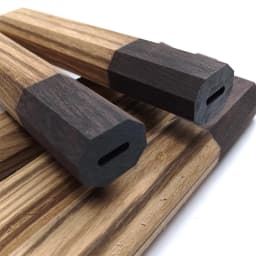 1piece Zebrawood Octagonal Knife Handle for DIY Semi-finished Damascus Knife Handle Material Kitchen Knife Handle Length 116mm