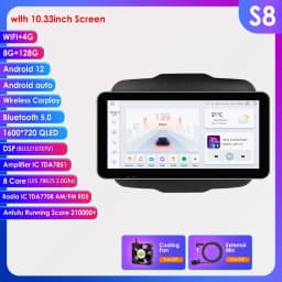 6115 Carplay 4G-LTE 9" Car Radio Android for Jeep Renegade 2016-2020 Multimedia Player Navigation GPS 2 Din Stereo DSP Autoradio
