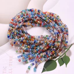 New Mixed AB color 2mm Czech crystal Glass Beads Rondelle Faceted Crystal Beads Needlework Loose Spacer Beads for Jewelry Making