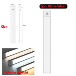 LED Under Cabinet Lights Motion Sensor Led Lamp Wireless Rechargeable Night Light for Bedroom Kitchen Cabinet Indoor Lighting
