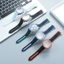 42mm Stainless Steel Moon Watch Case+Rubber Strap Mod Kit for Omega & Swatch MoonSwatch Metal Case Waterproof Bracelets parts