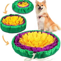 Pet Snuffle Mat for Dogs, Interactive Feed Game for Boredom, Encourages Natural Foraging Skills for Cats Dogs Bowl Travel Use