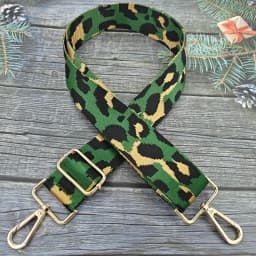 Fashionable Leopard Print Shoulder Strap with Adjustable Luggage Replacement Strap, Convenient Luggage Accessories