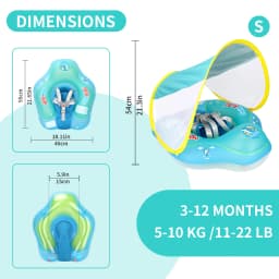 Swimbobo New Upgrade Baby Swimming Pool Float With Inflatable Infant Floating Ring Kids Swim Circle Bathing Summer Toys