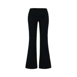 Women Folded Low Waist Cotton Jersey Foldover Pant Soot