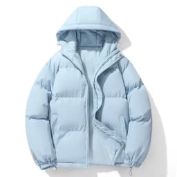 Korean Style 2026 Fashion Winter Men's Solid Color Simple Basic Casual Trendy Loose Hooded Plus Size Quilted Jackets Male Coats