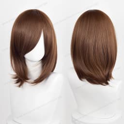 Anime 40cm Medium Basic Synthetic Bang Blond Cosplay Wig Black White Red Pink Green Brown Gold Blue Women Heat Resistant Hair