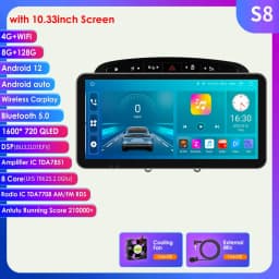 Snapdragon 6115 Carplay Android 14 Auto radio for Peugeot 308 308SW 2007-2015 408 Autoradio GPS 360 Camera multimedia 2din RDS