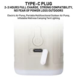 Mini Electric Inflatable Pump 3-in-1 with Lights Wireless Air Compressor for Camping Hiking Inflate & Deflate Equipment