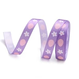 5yards/roll 1cm Wide Easter Themed Polyester Ribbon Carrot and Egg Pattern For Party Decoration Gift Wrapping Bows Making