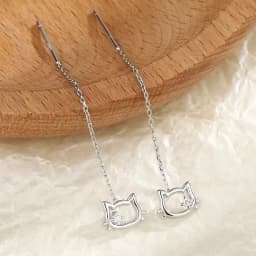 Ventfille 925 Sterling Silver Star Earring for Women Girl Simple Tassels Chain Fashion Office Jewelry Gift Dropshipping