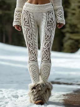 Women's Snow Wolf 3D Print Stretchy Workout Leggings Slim Tights Sexy Yoga Pants Trendy Fashion Clothes