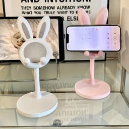 Cute Cartoon Bunny Phone Stand Universal Desktop Cell Phone Holder Adjustable Mobile Phone Bracket For iPhone iPad Huawei Tablet