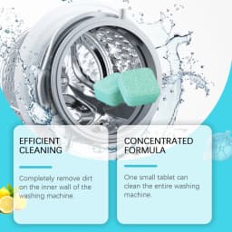 12PCS Washing Machine Cleaning Tablets Remove Pet Hair and Bad Odors Deep Clean Inner Multipurpose Household Laundry Care Tools