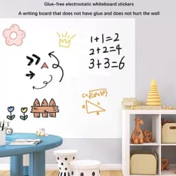 Latest New Electrostatic Whiteboard Sticker Reusable PP Teaching Graffiti Drawing Board Removable Household Erasable Whiteboard