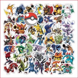 100Pcs Pokemon Stickers Set Waterproof for Cup Laptop Skateboard Decal Gift