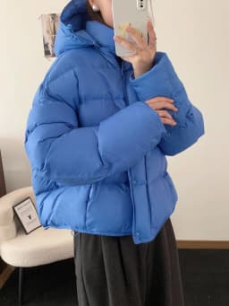 Korean Cropped Hooded Down Jacket for Women Winter Thickened White Duck Down Coats Woman Solid Color All Match Puffer Jackets