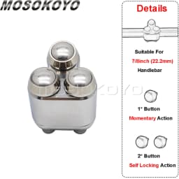 3&4 Buttons Motorcycle Switch 22mm 25mm Handle Controller Switches M-Unit Lights Starter Horn Universal 7/8" 1" Handlebar Switch