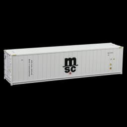 HO Scale 40ft Hi-Cube Reefer 1:87 40' Refrigerator Container Freight Cars Cargo Box C8722