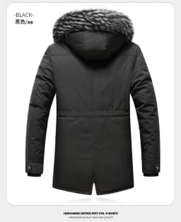 Long Winter Jacket Men Warm Wool Liner Man Jackets Coats Outwear Snow Windbreaker Male Parka Overcoats Fur Collar Hooded Men New