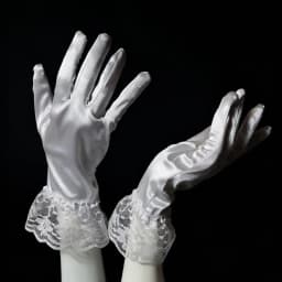 Elegant Satin White Short Bridal Gloves Finger Wrist Brides Bridesmaid Handschuh Women Pageant Perform Prom Accessories