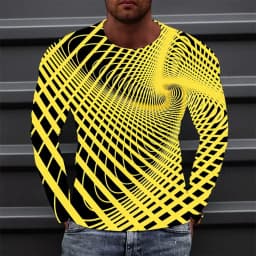 Men's T shirt Tee Graphic Gradient Crew Neck Clothing Apparel 3D Print Outdoor Daily Long Sleeve Print Fashion Designer Vintage