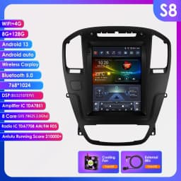 Carplay Android 13 Auto Car radio For Opel Insignia Buick Regal 2009-2013 multimedia player 9.7"7862 Head Unit GPS Stereo Audio