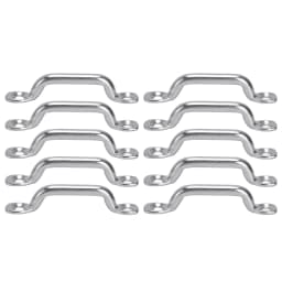 10Pcs Boat Top Pad Eye Deck Loop Tie Down 316 Stainless Steel Set Kit for Fixing Boat Top Pad Eye Eye Strap Pad Eye Top Pad Eye