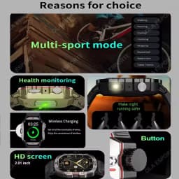 2026 New Rugged Military GPS Smart Watch Men Bluetooth Call Health Monitoring Sports 5ATM Waterproof Smartwatches Man Pk Ht22