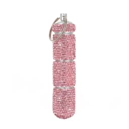 Bling Pill Case Portable Travel Pill Container Ins Rhinestone Waterproof Small Pill Holder with Keychain Cute Pill Storage Box