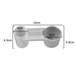 Plastic Pet Bird Drinker Feeder Water Bottle Cup Cat Chicken Pigeon Parrot Hamster Double Nozzle Guide for Family Garden
