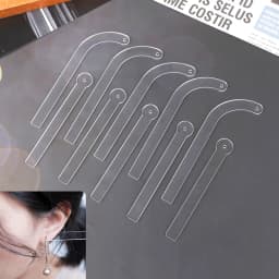 5*Transparent Acrylic Earring Try On Stick Forecast Shop Special Tool Ear Stud Jewelry Trial Display Holder Rack for Live Stream