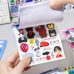 20/40 Pcs Y2K Millennial Electronic Style Die Cut Stickers Book for Scrapbooking Diary Handmade Japanese Stationery Decorative