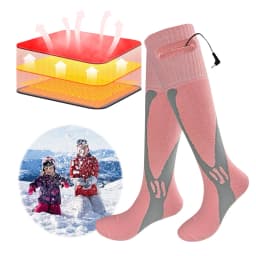 Electric Heated Socks Battery Heated Socks Breathable Rechargeable Skiing Sock Outdoor Sport Socks for Fishing Cycling Hunting