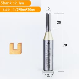 Arden 2 Flutes TCT Straight End Mill Woodworking CNC Tool Carbide Cutter 1/2 Shank Router Bit For Wood MDF Plywood Chipboard