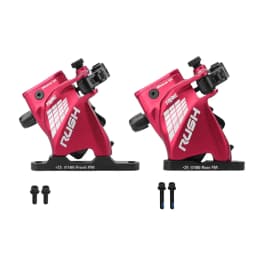 TANKE Wire Pulling Hydraulic Disc Brake Calipers Flat Mount Road Bike Bicycle Brake Set RUSH Front Rear 2 Piston Resin Pads Kits