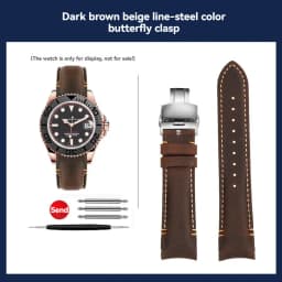 20 22mm Curved End Retro Matte Strap for Rolex Black Green Water Ghost Yacht Omega Seamaster 300 600 AT150 Leather Watch Band