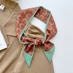 Korean green headband long small silk scarf for Women, Soft Comfort Elastic Headband, Workout Daily Casual Evening Gift Chic
