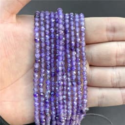 2 3 4mm Faceted Cubic Zirconia Beads Multicolor Zircon Round Loose Spacer Beads for Jewelry Making DIY Bracelet Necklace 15"