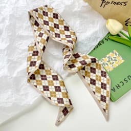 Korean green headband long small silk scarf for Women, Soft Comfort Elastic Headband, Workout Daily Casual Evening Gift Chic