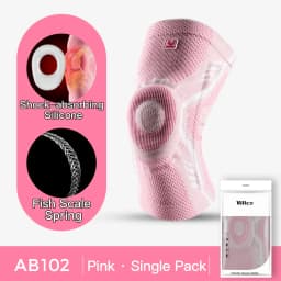 1 Pcs Sports Patella Spring Support Knee Brace Knitted Compression Full Protect Elastic Breathable Knee Support For Men Women