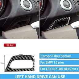 For BMW E81 E82 E87 E88 1 Series Interior Accessories 2008-2013 Gear Shift Knob Dashboard AC Outlet Carbon Fiber Cover Stickers