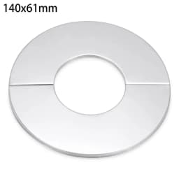 Black Shower Faucet Decorative Cover Chrome Finish Stainless Steel Wall Flange Water Pipe Wall Covers Bathroom Faucet Accessory