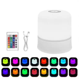 Portable Baby Night Light, Changing Lights for Nursery, Rechargeable for Kids, Touch Lamp & Remote Eye Caring Dimmable