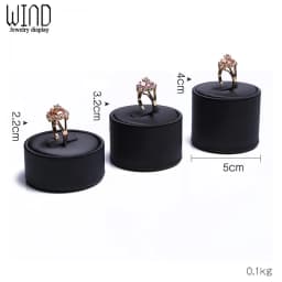 Black PU Leather Jewellery Ring Earrings Stand Holder Set Jewelry Pendant Necklace Chain Chokers Display Bust Bangle Organzier