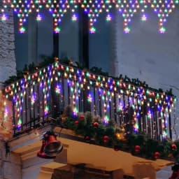 EU/US Plug LED Net Mesh Fairy Garden Lights Outdoor Waterproof Christmas Garland Curtains String Lights for Holiday Party Decor