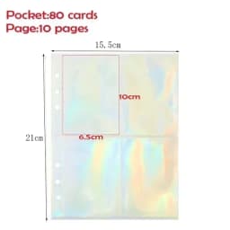 A5 Laser Star Zipper Binder Collect Book Refill Organizer DIY Journal Dairy Transparent Kpop Idol Photo Album Kawaii Stationery