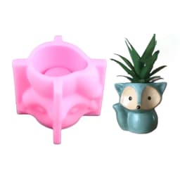 3D Animal Flowerpot Pen Holder UV Crystal Epoxy Mold Elephant Cement Plaster Clay Resin Silicone Mould DIY Crafts Casting Mold