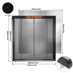 ACMER Laser Cutting Honeycomb Working Table for CO2 or diode Laser Engraver Cutting Machine 300x300/330x330/400x400/440x440x22mm